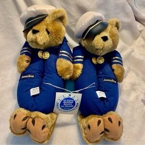 NWT Vintage Slippers Medium (7/8) RARE Womens Joshua Bear Stuffed Animal Nautic